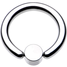 10G 1/2 Clear Gem 5mm Disc BCR Captive Ring