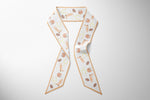 Watercolor Football Silk Twilly Scarf