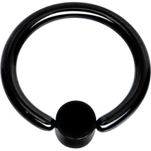 16G 5/16 White Faux Opal 3mm Disc Black BCR Captive Ring