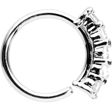 16G 5/16 Clear CZ Quintet Seamless Circular Ring