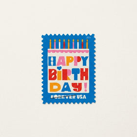 2026 Happy Birthday Forever postage stamps, alternate product view 1