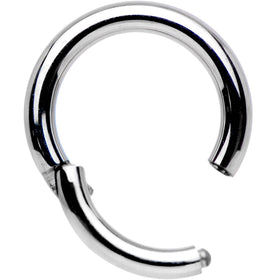 16G 1/4 Solid G23 Implant Grade Titanium Hinged Segment Ring