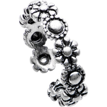 Silver Plated Floral Wreath Toe Ring