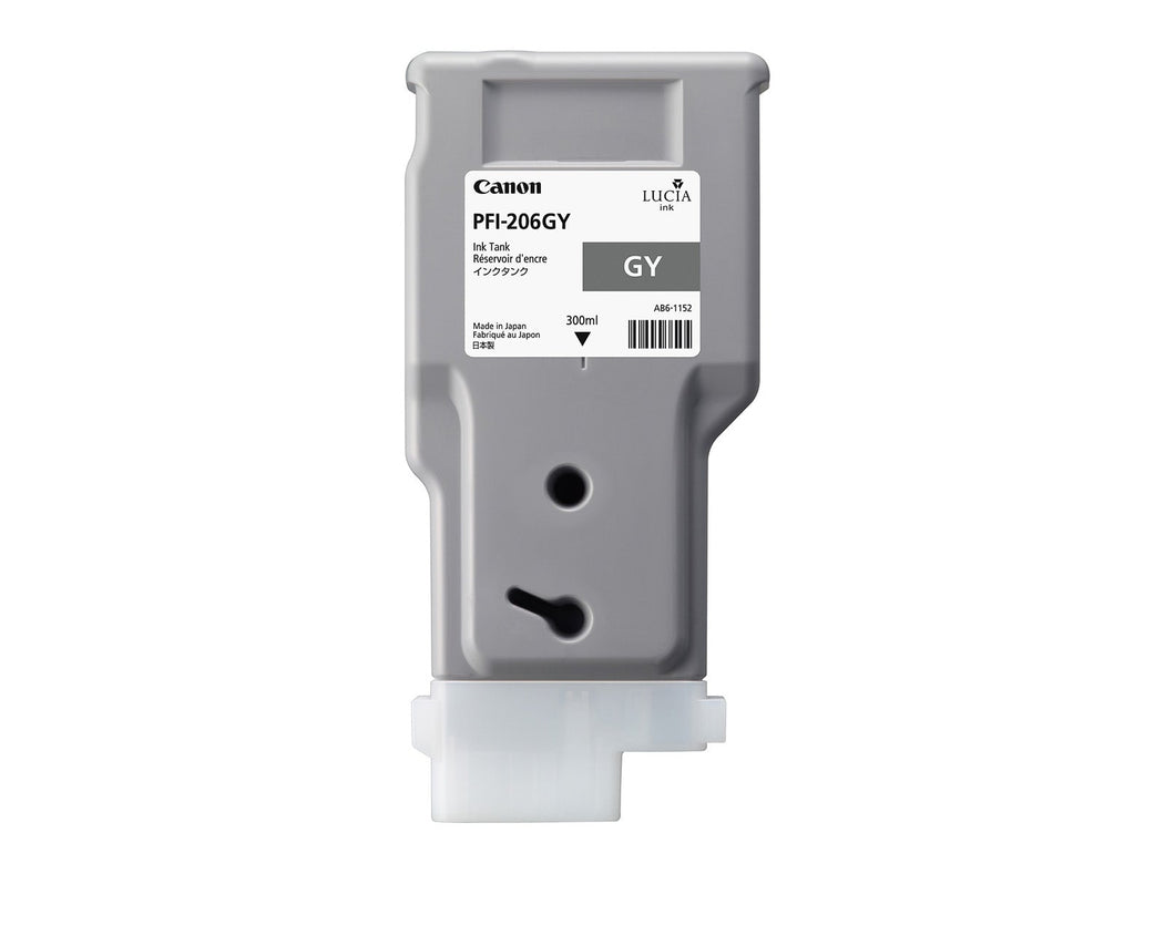 New, Pre-Owned - Canon PFI-206 300mL Gray Ink Cartridge
