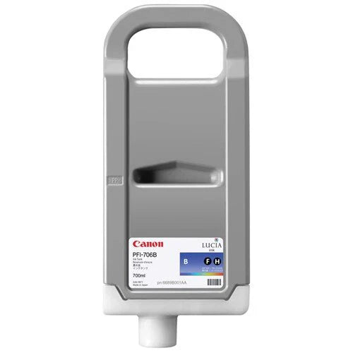 New, Pre-Owned - Canon PFI-706B (700ml) High-Yield Blue Inkjet Cartridge, 6689B001AAÂ