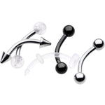 16G 5/16 Curved Barbell Eyebrow Ring Set of 5