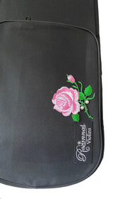 Floral Delight Violin Outfit | 1/2 Size, Crystal Pink Border & Pearl Fine Tuners