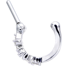 16G 5/16 Clear Gem Sparkle Hinged Cartilage Clicker