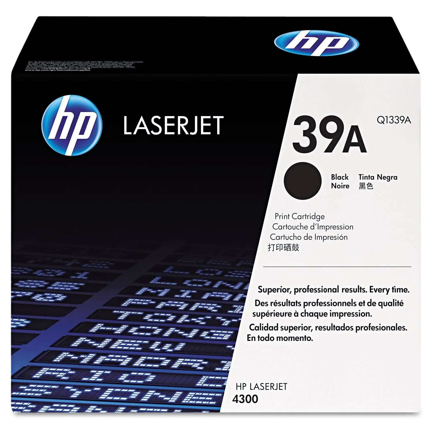 New, Pre-Owned - HP 39A Black LaserJet Toner Cartridge, Q1339A