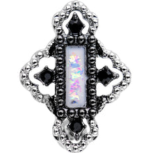 White Gem Confetti Party Pendant Top Mount Belly Ring