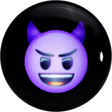 9/16 Licensed Purple Devil emoji Acrylic Double Flare Plug Set