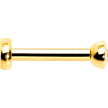 Clear 2mm Gem Gold Tone Internally Threaded Cartilage Earring