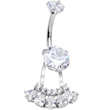 Clear Gem Swagger Sweep Dangle Belly Ring