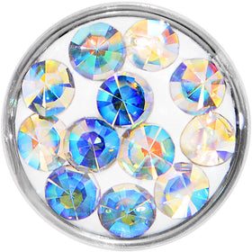 8G Aurora Ferido Crystal Steel Screw Fit Plug Set