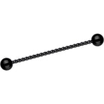 Black IP Seriously Twisted Industrial Barbell Earring 38mm