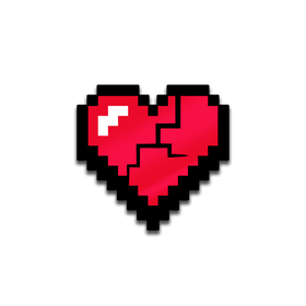 Retro Gaming - Pixel Heart (Broken)