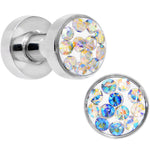 8G Aurora Ferido Crystal Steel Screw Fit Plug Set