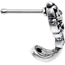 Clear CZ Gem Art Deco Fashion Faux Hoop Nose Bone