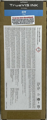 New, Pre-Owned - Roland TrueVIS TR-CY/500CC High-Yield Cyan Ink Cartridge