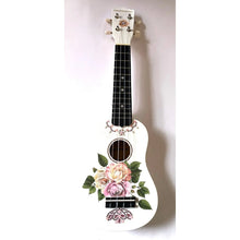 Rose Delight Ukulele | Hand Applied Design & Crystal Details