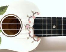 Rose Delight Ukulele | Hand Applied Design & Crystal Details
