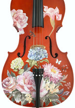 Floral Garden Cello Outfit | Rose & Hydrangea Design, Brazilwood Bow & Case