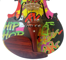 Rozanna's Graffiti Art Violin Outfit | Carbon Fiber Bow & Crystal Fine Tuners