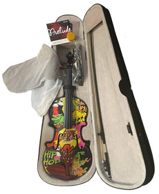 Rozanna's Graffiti Art Violin Outfit | Carbon Fiber Bow & Crystal Fine Tuners