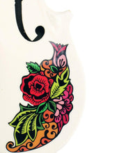 Rozanna's Butterfly Rose Tattoo White Violin Outfit | Crystal Fine Tuners & Carbon Bow