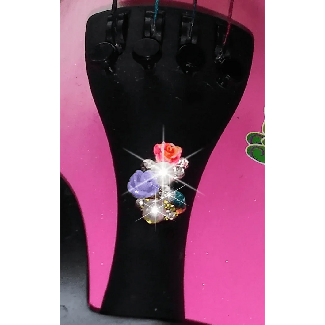 Rozanna's Rose Cluster Crystalline & Pearl Violin Tailpiece