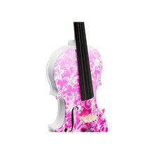 Snowflake Fuchsia Sparkle Violin Outfit | Carbon Fiber Bow & Case