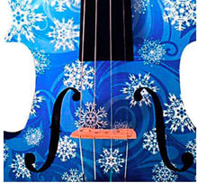 Snowflake Blue Violin Outfit | Carbon Fiber Bow & Crystal Fine Tuners