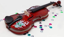 Cinco de Mayo Natural Violin Outfit | Mariachi Sugar Skull Design & Carbon Bow