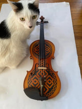 Rozanna's Celtic Love Violin Outfit | Hand-Carved Celtic Design & Crystal Tailpiece