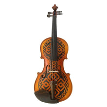 Rozanna's Celtic Love Violin Outfit | Hand-Carved Celtic Design & Crystal Tailpiece