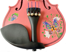 Butterfly Dream II Pink Glitter Violin Outfit | Pearl Tuners & Greco Border