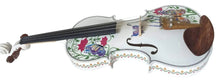 Butterfly Dream II White Bejeweled Violin Outfit | Crystal & Greco Details