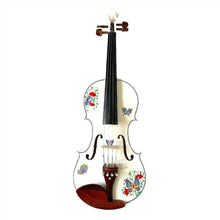 Butterfly Dream II White Violin Outfit | Ornate Greco Sides & Carbon Fiber Bow