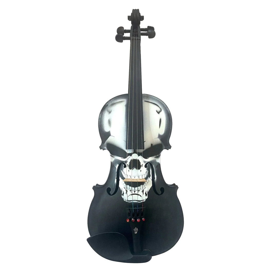 Scourge of War Skull Violin Outfit | Carbon Fiber Bow & Crystal Fine Tuners