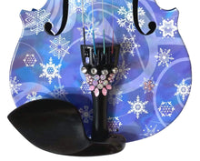 Snowflake Bling Violin Outfit with White Glow Bow