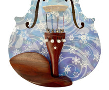 Snowflake Blue Violin Outfit | Carbon Fiber Bow & Crystal Fine Tuners