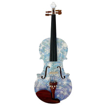 Snowflake Blue Violin Outfit | Carbon Fiber Bow & Crystal Fine Tuners