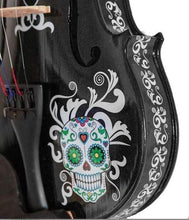 Cinco de Mayo Black Glitter Violin Outfit | Mariachi Sugar Skull Design