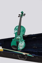 Cinco de Mayo Emerald Green Violin Outfit | Sugar Skull Design & Carbon Fiber Bow