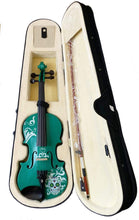 Cinco de Mayo Emerald Green Violin Outfit | Sugar Skull Design & Carbon Fiber Bow