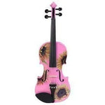Sunflower Delight Pink Glitter Violin Outfit | Pearl Fine Tuners & Brazilwood Bow