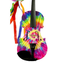 Tie Dye Violin Outfit | Hand Applied Tie-Dye Design & Crystal Fine Tuners