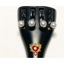 Rozanna's Love Song Bejeweled Violin Tailpiece | Heart Crystal Design