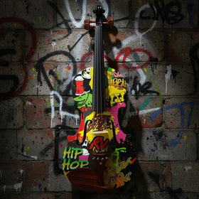 Rozanna's Graffiti Art Violin Outfit | Carbon Fiber Bow & Crystal Fine Tuners