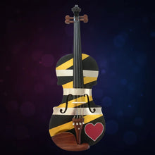 Rozanna's LOVE Wrap Violin Outfit | Gold & Silver Metallic Wrap, Red Heart